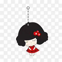 可爱卡通女孩钥匙链-空若网 可爱卡通女孩钥匙链-空若网