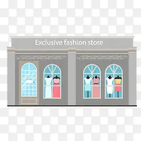 灰色扁平化服装店元素-空若网 灰色扁平化服装店元素-空若网