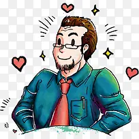 父亲节贺卡封面插画-空若网 父亲节贺卡封面插画-空若网