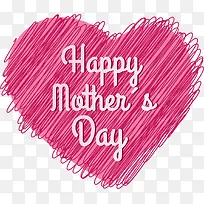 母亲节快乐红色爱心-空若网 母亲节快乐红色爱心-空若网