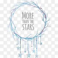 蓝色树枝花环-空若网 蓝色树枝花环-空若网