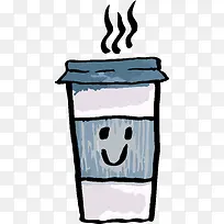 手绘一杯热咖啡图-空若网 手绘一杯热咖啡图-空若网