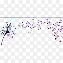创意蒲公英音符图案-空若网 创意蒲公英音符图案-空若网