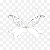 手绘线条翅膀-空若网 手绘线条翅膀-空若网