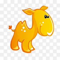 矢量橙色可爱卡通骆驼-空若网 矢量橙色可爱卡通骆驼-空若网