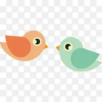 两只小鸟矢量图-空若网 两只小鸟矢量图-空若网