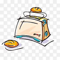手绘面包机图样-空若网 手绘面包机图样-空若网