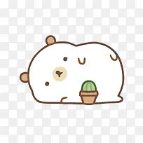 矢量熊和仙人掌-空若网 矢量熊和仙人掌-空若网