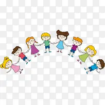 儿童节手牵着手的小朋友-空若网 儿童节手牵着手的小朋友-空若网