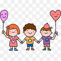 儿童节牵手的小朋友-空若网 儿童节牵手的小朋友-空若网