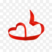 红色爱心丝带-空若网 红色爱心丝带-空若网