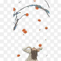 落花的树枝-空若网 落花的树枝-空若网