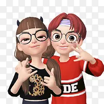 素材 矢量 PNG 通用 男女合照-空若网 素材 矢量 PNG 通用 男女合照-空若网