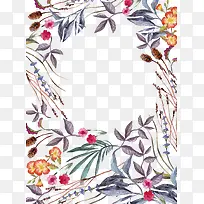 手绘鲜花树枝树叶图案-空若网 手绘鲜花树枝树叶图案-空若网