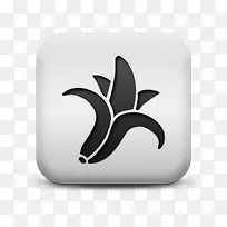 磨砂白广场图标食品饮料食品香蕉-空若网 磨砂白广场图标食品饮料食品香蕉-空若网