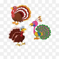 手绘卡通孔雀矢量素材-空若网 手绘卡通孔雀矢量素材-空若网