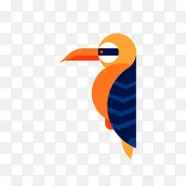 蓝色啄木鸟免抠素材-空若网 蓝色啄木鸟免抠素材-空若网