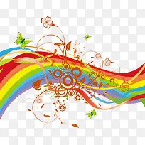 矢量彩色线条-空若网 矢量彩色线条-空若网