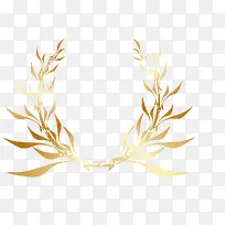 金色对称树叶图标设计-空若网 金色对称树叶图标设计-空若网