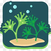 绿色海底植物海草-空若网 绿色海底植物海草-空若网