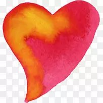 水彩画剪贴画-水彩心-空若网 水彩画剪贴画-水彩心-空若网