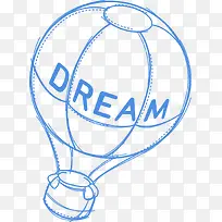 手绘热气球-空若网 手绘热气球-空若网