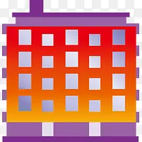 红色的扁平化楼城市-空若网 红色的扁平化楼城市-空若网