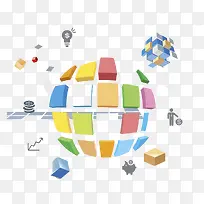 多彩色块组成缤纷世界-空若网 多彩色块组成缤纷世界-空若网