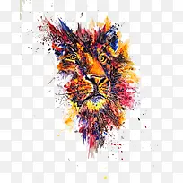 创意彩绘忧郁的狮子-空若网 创意彩绘忧郁的狮子-空若网