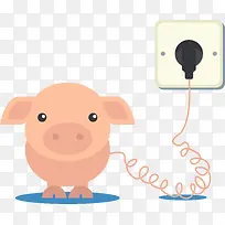 矢量粉色小猪素材-空若网 矢量粉色小猪素材-空若网