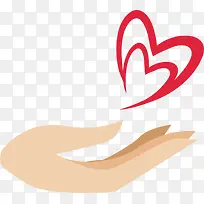 立体手掌线条爱心-空若网 立体手掌线条爱心-空若网