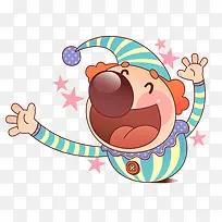 卡通手绘小丑图案-空若网 卡通手绘小丑图案-空若网