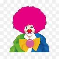 彩色红鼻子卡通小丑-空若网 彩色红鼻子卡通小丑-空若网
