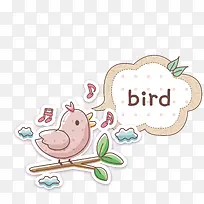 树枝上的小鸟对话框-空若网 树枝上的小鸟对话框-空若网