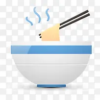 一碗矢量热腾腾的面条图-空若网 一碗矢量热腾腾的面条图-空若网