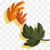 秋天的叶子插画-空若网 秋天的叶子插画-空若网