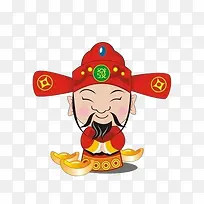 卡通手绘财神-空若网 卡通手绘财神-空若网