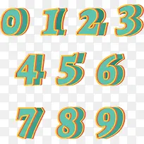 黄色边框绿色数字-空若网 黄色边框绿色数字-空若网