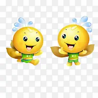 可爱的两只卡通豆豆-空若网 可爱的两只卡通豆豆-空若网