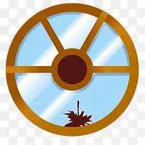 圆形玻璃矢量卡通窗户-空若网 圆形玻璃矢量卡通窗户-空若网