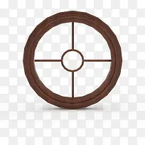 欧式棕色框框玻璃圆形窗-空若网 欧式棕色框框玻璃圆形窗-空若网