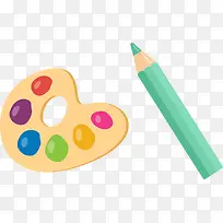 补习班画画工具黄色调色板-空若网 补习班画画工具黄色调色板-空若网