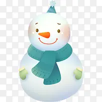 蓝色可爱手绘小雪人-空若网 蓝色可爱手绘小雪人-空若网
