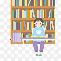 图书馆学习的女孩-空若网 图书馆学习的女孩-空若网