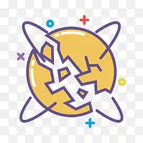 卡通手绘航空航天卡通飞船-空若网 卡通手绘航空航天卡通飞船-空若网