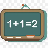 卡通黑板上的数学题-空若网 卡通黑板上的数学题-空若网