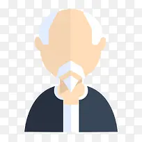 灰色扁平化老爷爷元素-空若网 灰色扁平化老爷爷元素-空若网