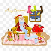 圣诞老爷爷拿着礼物清单-空若网 圣诞老爷爷拿着礼物清单-空若网