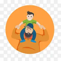 卡通手绘父亲节主题海报-空若网 卡通手绘父亲节主题海报-空若网