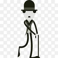 灰色卡通扁平卓别林-空若网 灰色卡通扁平卓别林-空若网